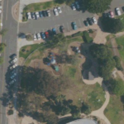 Aerial view of A Avenue Parking Lot