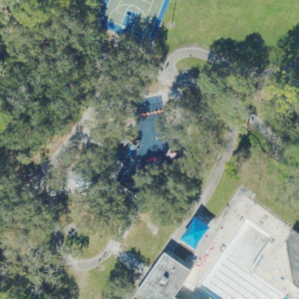 Aerial view of A.D. (Doug) Barnes Park