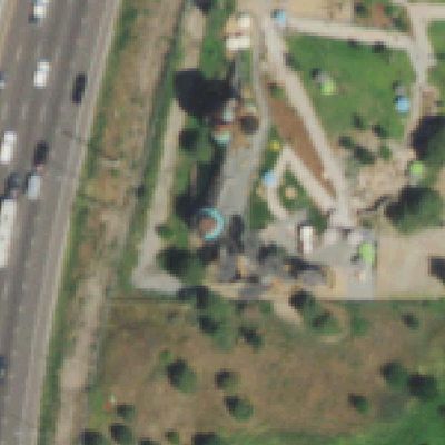 Aerial photo of Adventure Forest at the Children's Museum of Denver at Marsico Campus