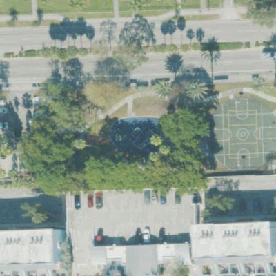 Aerial view of African Square Park