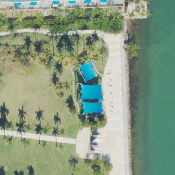 Aerial view of Albert Pallot Park