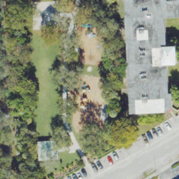 Aerial view of Alfred Besade Park