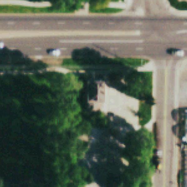 Aerial photo of Allen House and Allen House Pavilion