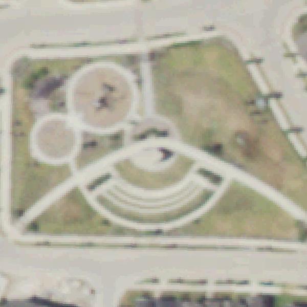 Aerial view of Amphitheater Park