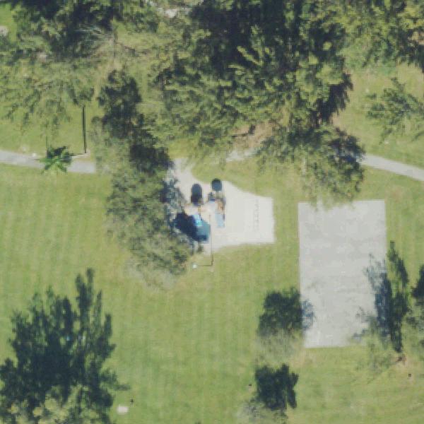 Aerial view of Arcola Lakes Park