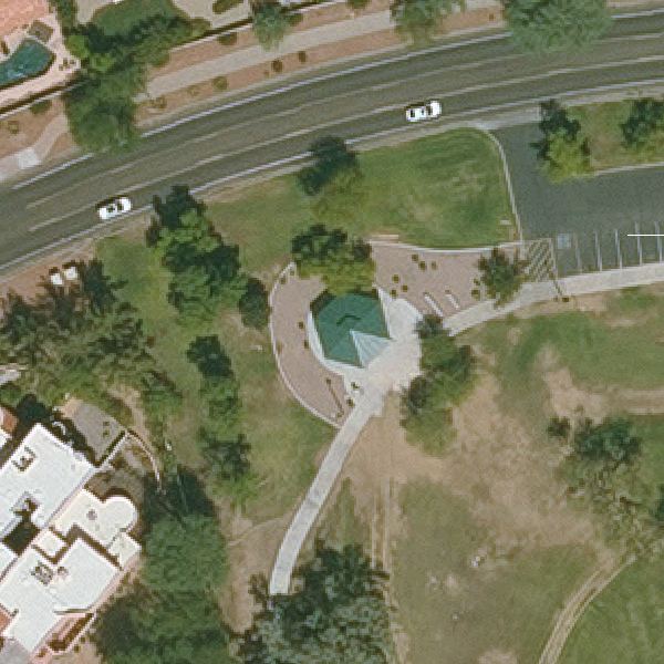 Aerial view of Arrowhead Park Northwest Pavillion