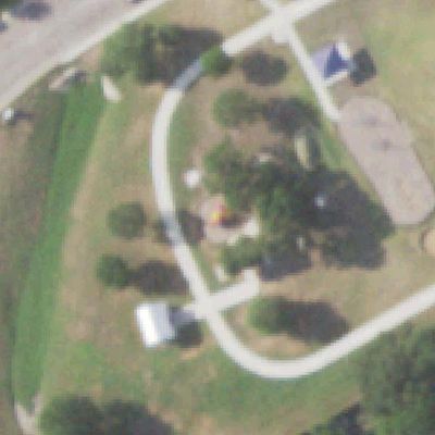 Aerial photo of Ashley Park playground