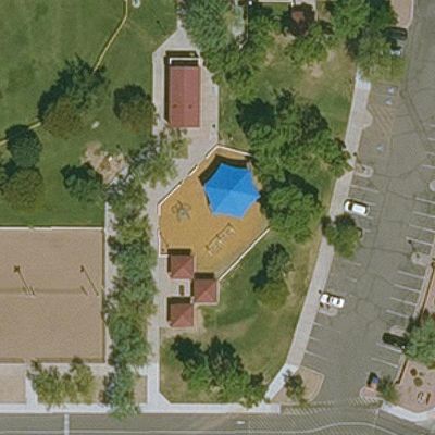 Aerial view of Aztec Park Playground
