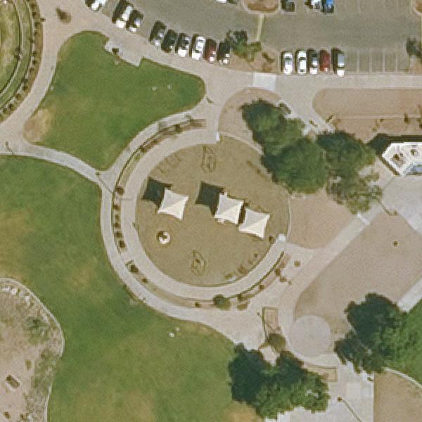 Aerial view of Barrios Unidos Park
