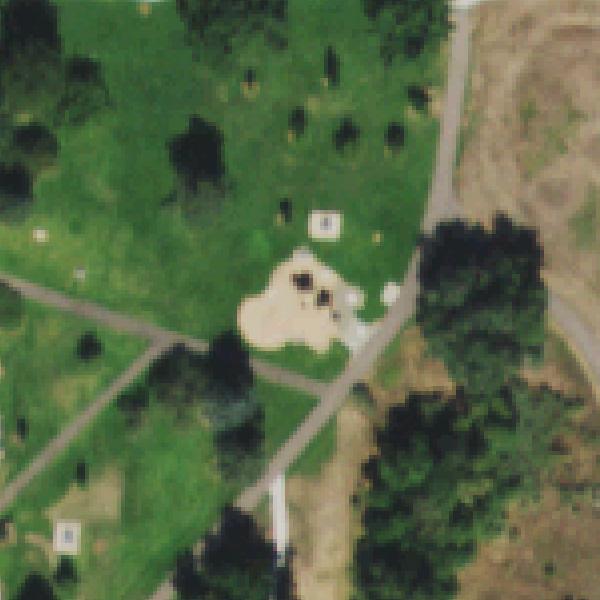 Aerial photo of Bear Valley Park Pickleball Courts