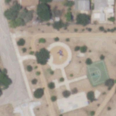 Aerial photo of Bellaire park playground