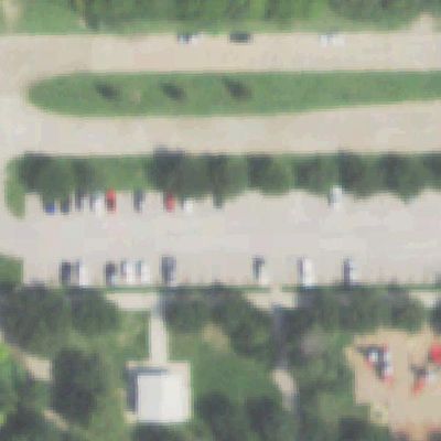Aerial photo of Bishop Fiorenza Park Parking