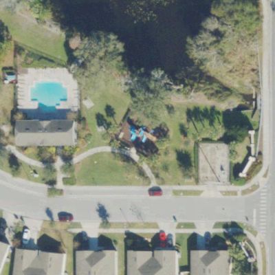 Aerial view of Bishop Landing Playground