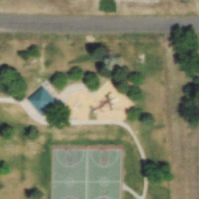 Aerial photo of Bishop Square Park