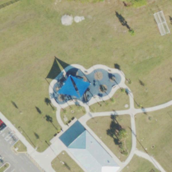 Aerial view of Bomberos Field Park
