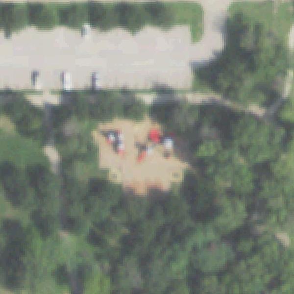 Aerial photo of Brays Bayou Playground