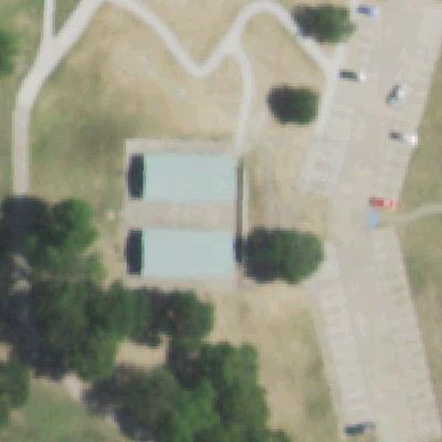 Aerial view of Breckinridge Park Pavilions