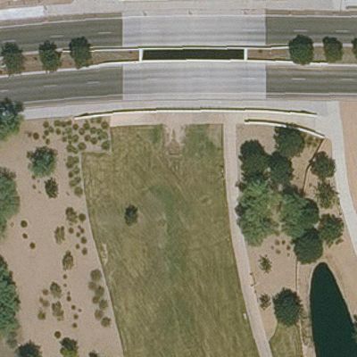 Aerial view of Bullard Wash Park