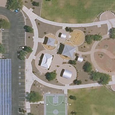 Aerial view of Camino á Lago Park