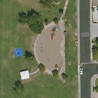 Aerial view of Candlelight Park Horseshoes Court
