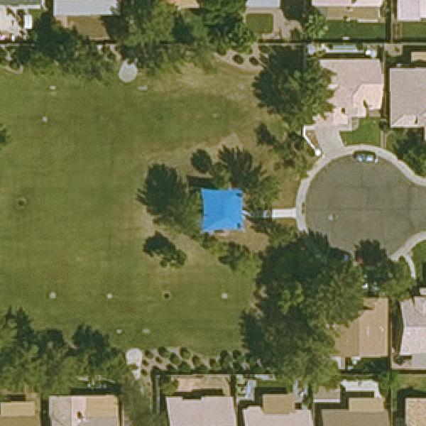 Aerial view of Carol Rae Park playground