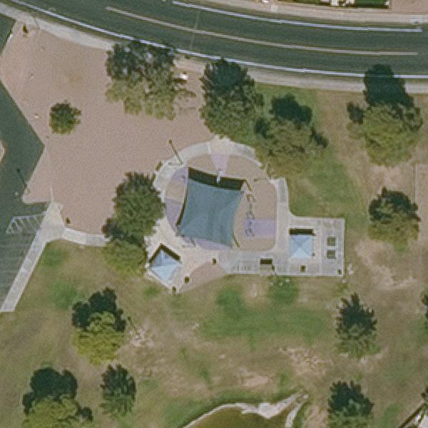 Aerial view of Carriage Lane Park Playground