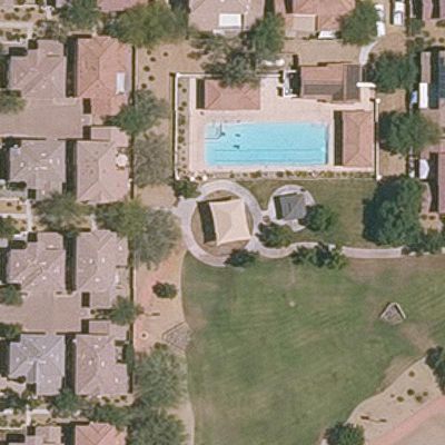 Aerial view of Casa Del Rey Cottages Playground