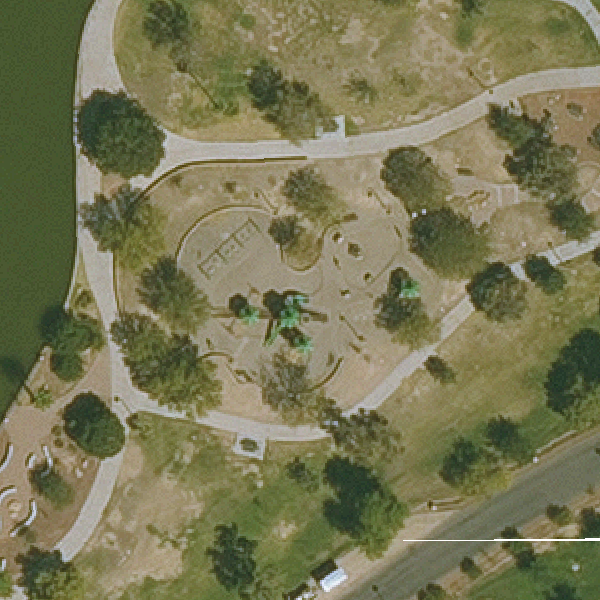 Aerial view of Cesar Chavez Park
