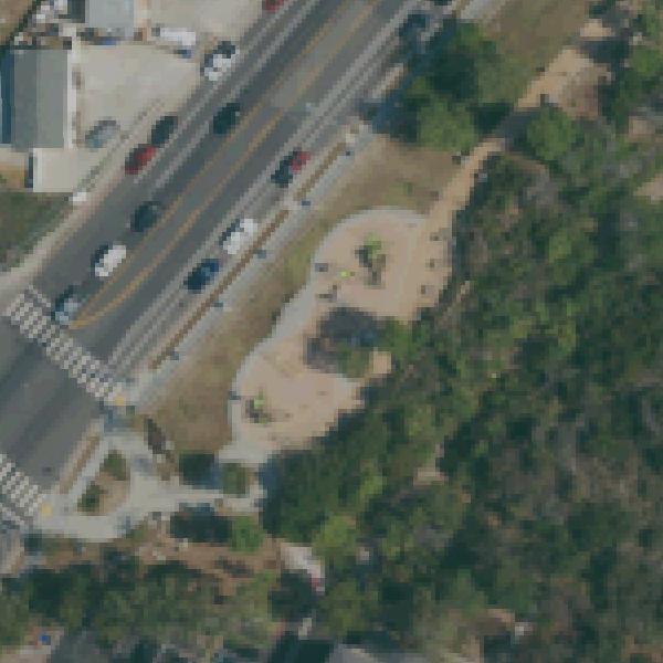 Aerial view of Charles Lewis III Memorial Park