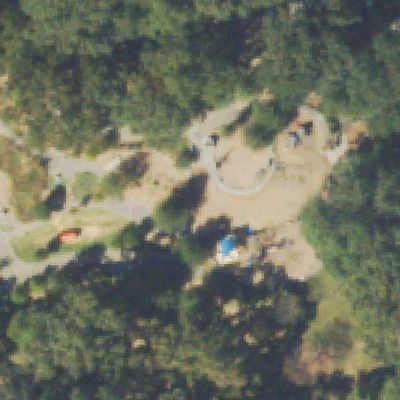 Aerial view of Chastain park