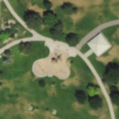 Aerial photo of Cherry Park Pavilion