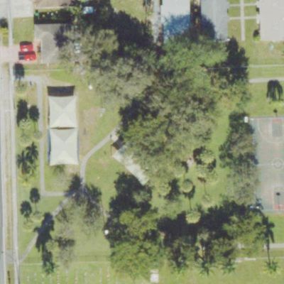 Aerial view of Chester Byrd Park