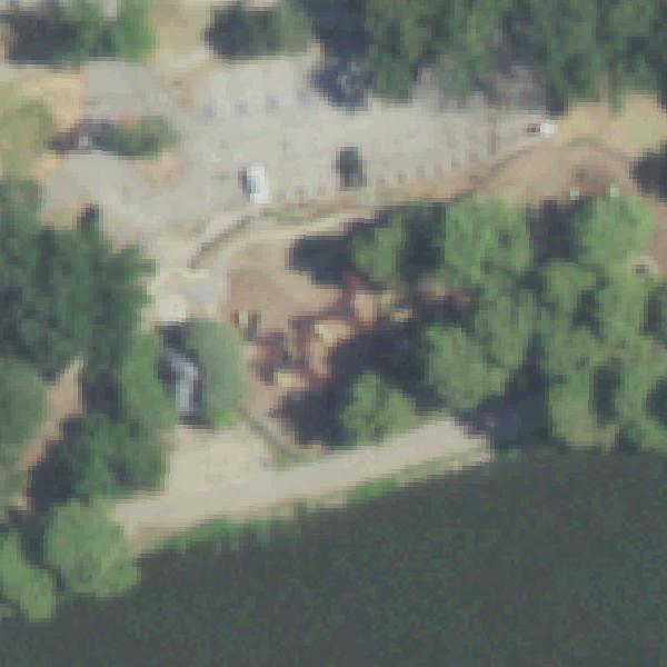 Aerial view of Child's Play at Bachman Lake