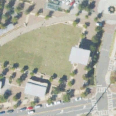 Aerial view of City Green at City Springs
