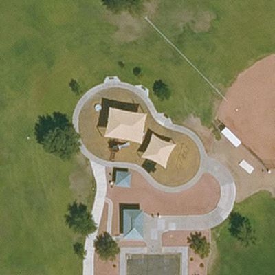 Aerial view of Clarence B. Hayes Memorial Park
