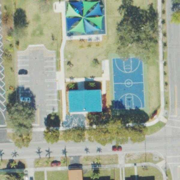 Aerial view of Cloverleaf Park
