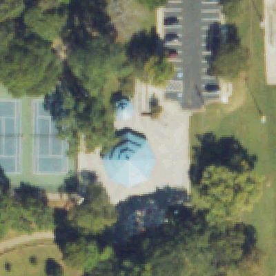 Aerial view of Coan Park Pavilion