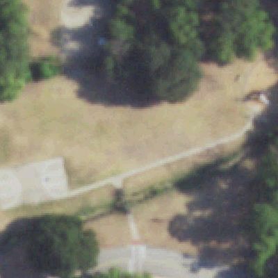 Aerial view of College Hills Park