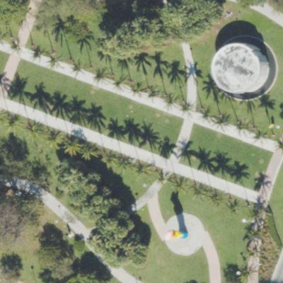 Aerial view of Collins Park