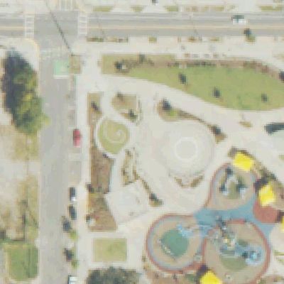 Aerial view of Cook Park Playground