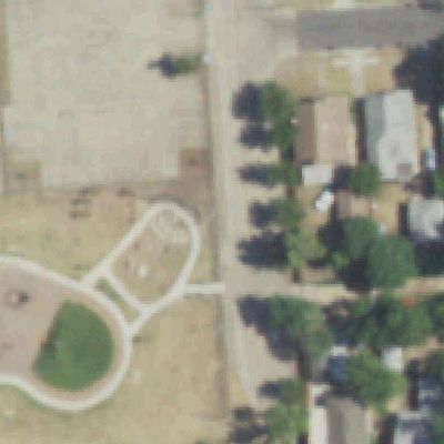 Aerial view of Cool School Neighborhood Park at Arturo Salazar Elementary