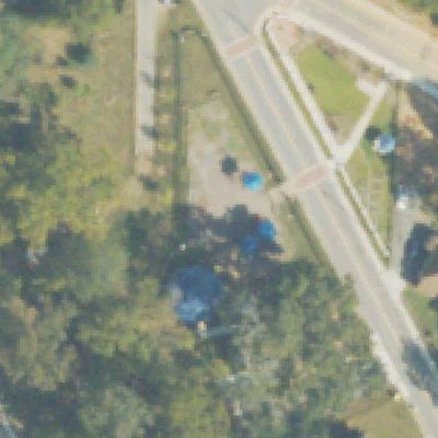Aerial view of Cora Robinson Park