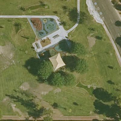 Aerial view of Corbell Park