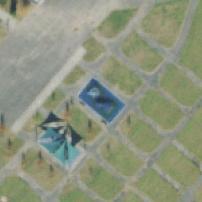 Aerial photo of Cornelia Fort Playground