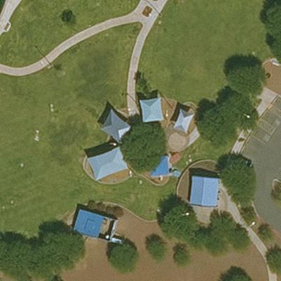 Aerial view of Cosmo Dog Park