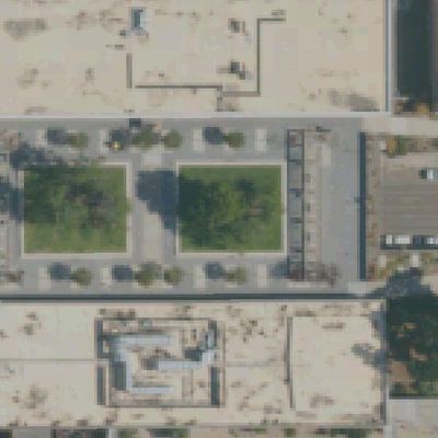 Aerial view of Curran Plaza
