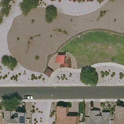 Aerial view of Curtis Commons Park