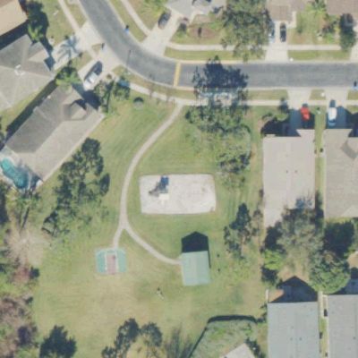 Aerial view of Cypress Chase Playground