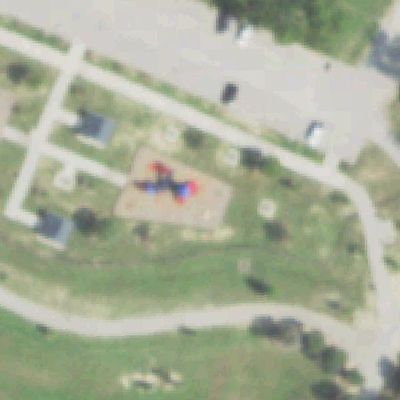 Aerial photo of Cypress Park playground