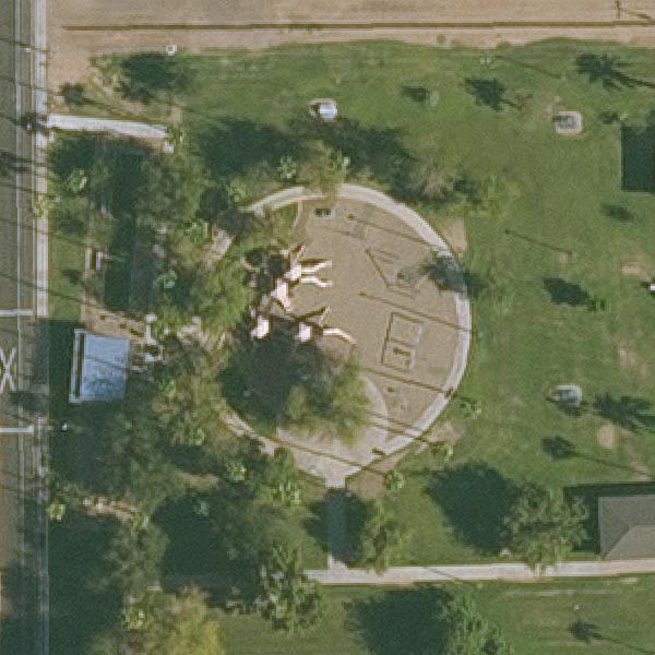 Aerial view of Daley Park Horseshoe Court